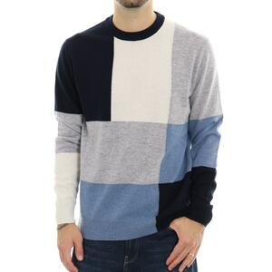 MAGLIA COLOR BLOCK +39MASQ BLU
